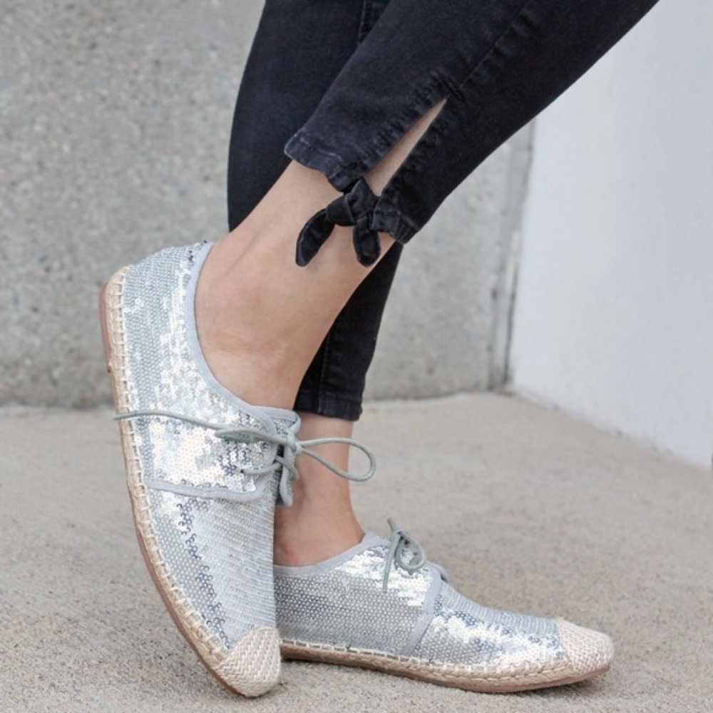 Lace up Women's Sequin Espadrille
